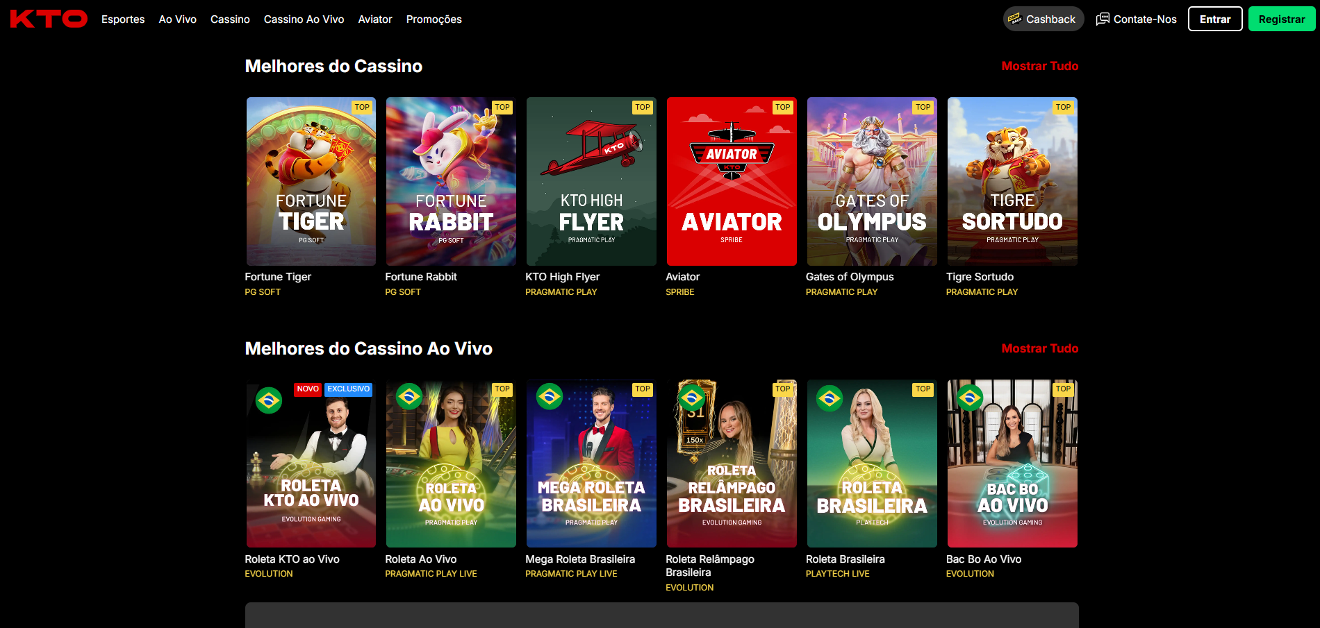 Cassino KTO Fortune Tiger Interface